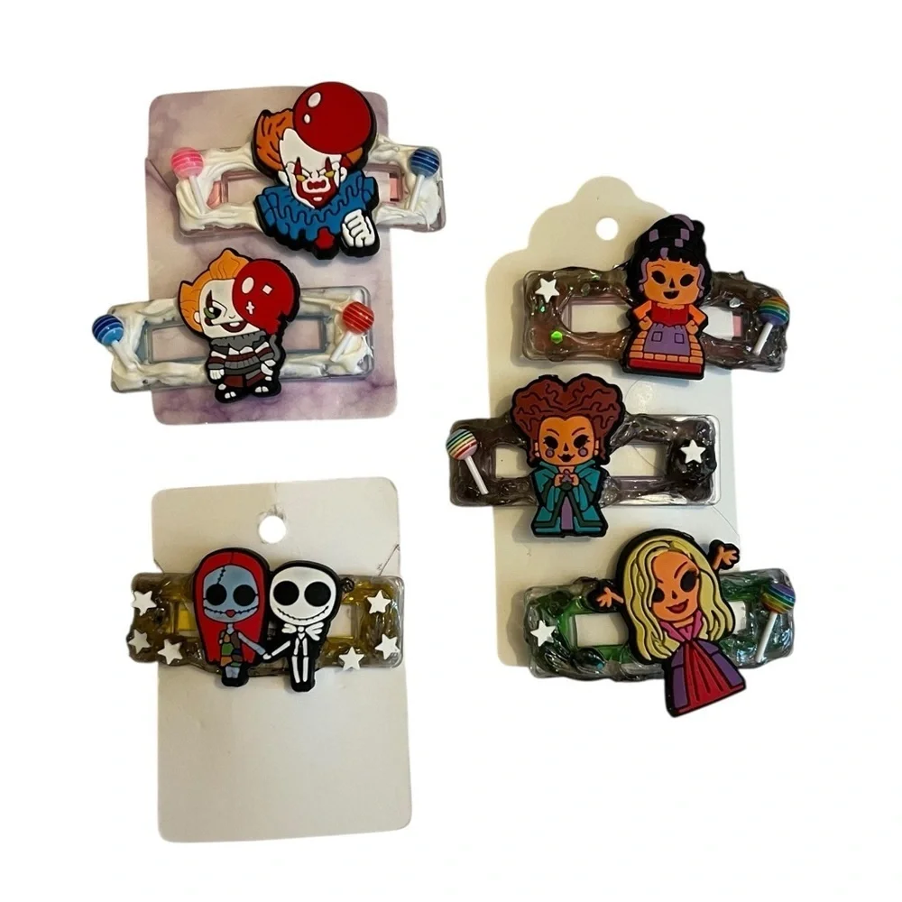 Nightmare Before Christmas Hocus Pocus Pennywise Halloween Character Hair Clips
